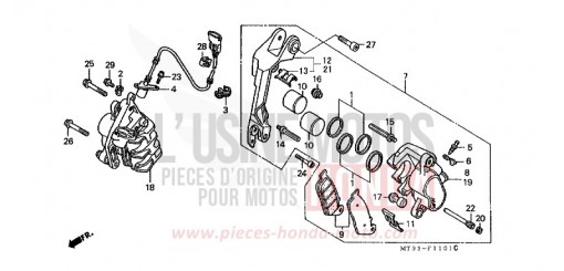 ETRIER DE FREIN AVANT (ST1100AN/AP/AR) ST1100AR de 1994